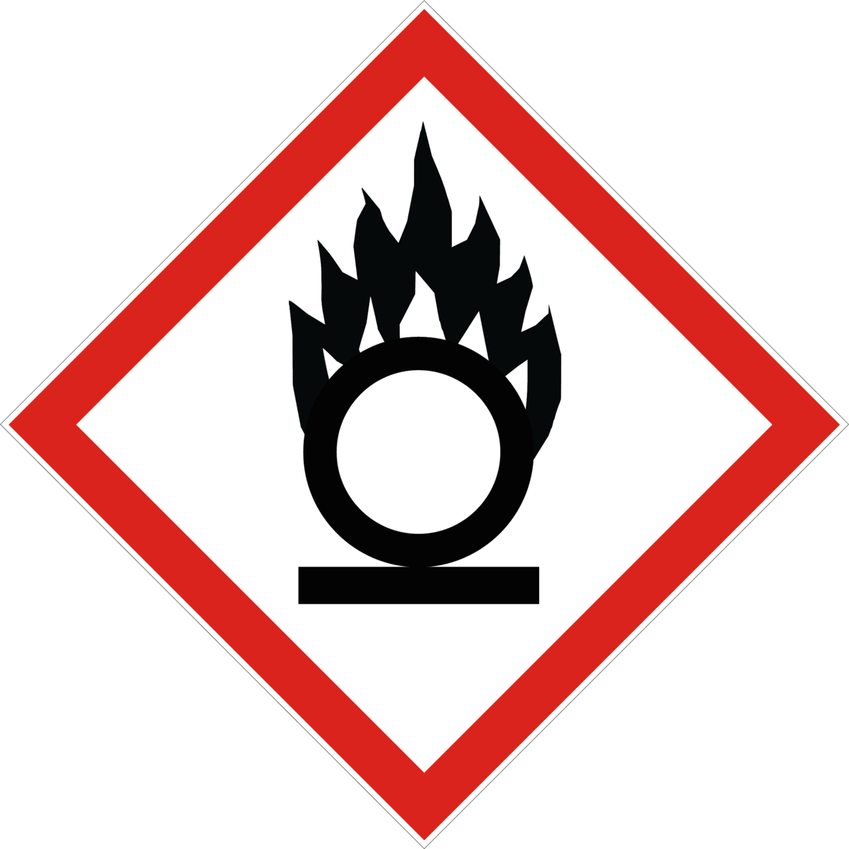 GHS 03 Flamme über einem Kreis GHS 03 Flamme über einem Kreis